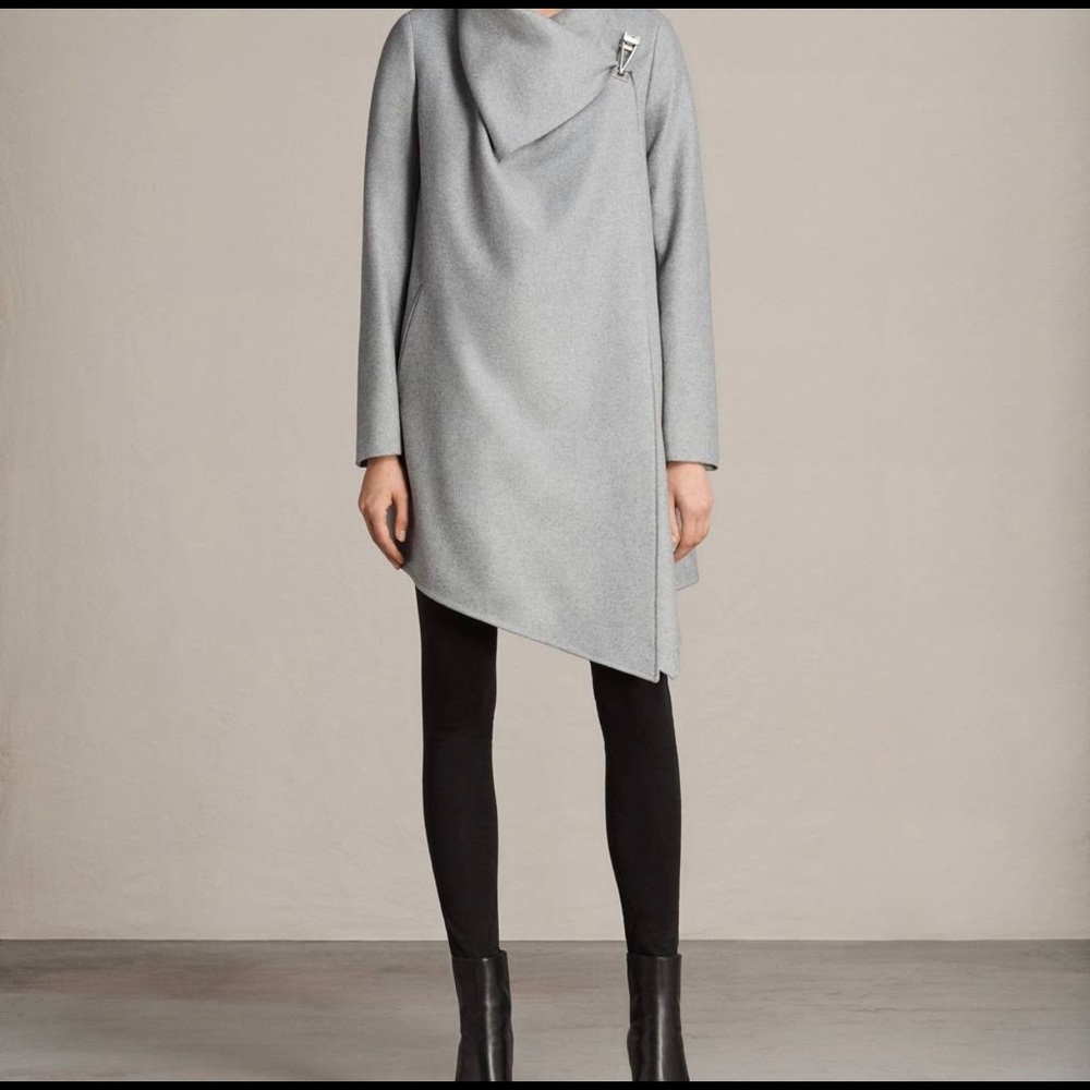 All saints city monument wool coat